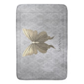 Goud met juwelen versierde vlinder badmat (Voorkant Verticaal)