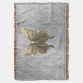 Goud met juwelen versierde vlinder deken (Voorkant Verticaal)