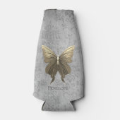 Goud met juwelen versierde vlinder flesjeskoeler (Voorkant)