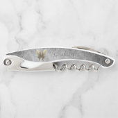 Goud met juwelen versierde vlinder kurkentrekker (Voorkant)