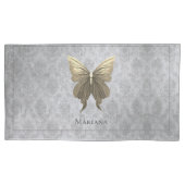 Goud met juwelen versierde vlinder kussensloop (Voorkant)