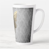 Goud met juwelen versierde vlinder latte mok (Rechts)