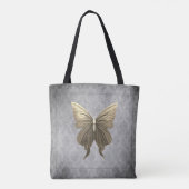 Goud met juwelen versierde vlinder tote bag (Achterkant)