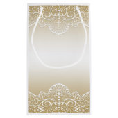 Goud met kant, kruis, religie klein cadeauzakje (Achterkant)