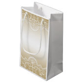 Goud met kant, kruis, religie klein cadeauzakje (Achterkant Gekanteld)