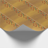 Goud met kleine rode/groene druppels> Inpakpapier (Hoek)