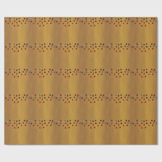 Goud met kleine rode/groene druppels> Papier voor  (Vlak)