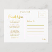 Goud met liefde en Bedankt Sip & See Briefkaart (Achterkant)