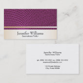 Goud met magenta Guilloche Pattern Visitekaartje (Voorkant / Achterkant)