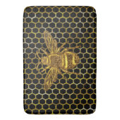Goud met mousserende koningin, goud, hexagon badmat (Voorkant Verticaal)