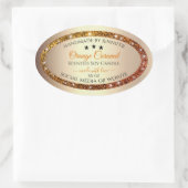 Goud met Oranje Glitter Product Packaging Labels (Tas)