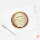 Goud met Oranje Glitter Product Packaging Labels (Envelop)