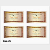 Goud met Oranje Glitter Product Packaging Labels (Vel)