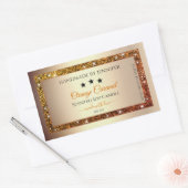 Goud met Oranje Glitter Product Packaging Labels (Envelop)