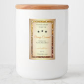 Goud met Oranje Glitter Product Packaging Labels Voedselcontainer Etiket (Voorkant)