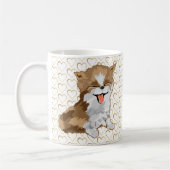 Goud met sociale vervorming koffiemok (Links)