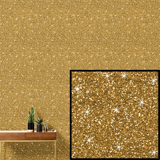 Goud met Sparkle Stars Behang (Creator heeft geüpload)