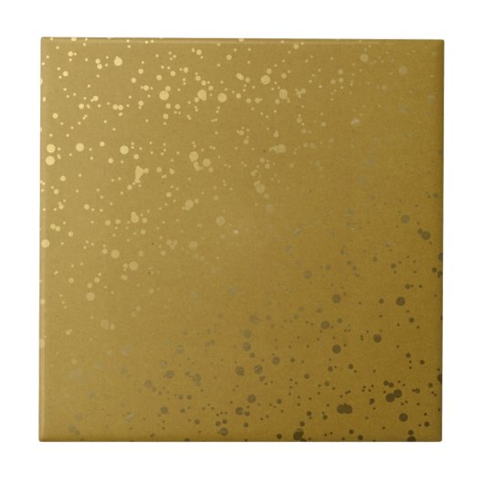 Goud met Speckles. Tegeltje (Voorkant)