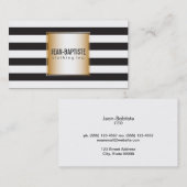 Goud met Strepen Visitekaartje (Voorkant / Achterkant)