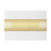 Goud met tekst uitnodigingen wikkel (Achterkant Voorbeeld)