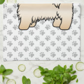 Goud met zwart masker sjiih Tzu Cute Cartoon Dog Theedoek (Gevouwen)