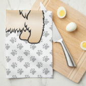 Goud met zwart masker sjiih Tzu Cute Cartoon Dog Theedoek (Quarter Fold)