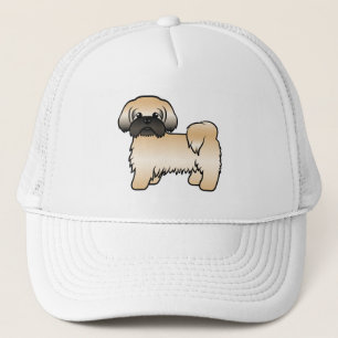 Goud met zwart masker sjiih Tzu Cute Cartoon Dog Trucker Pet