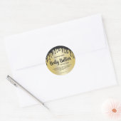 Goud met zwarte glitter druppelt body boter labels (Envelop)
