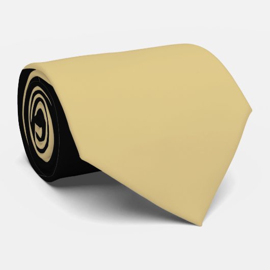 Goud met zwarte Knot Contrast Stropdas (Opgerold)