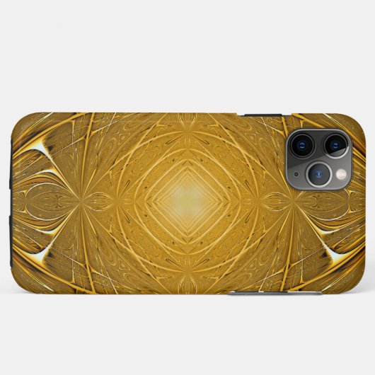 Goud metaal abstract geometrisch patroon Case-Mate iPhone case (Achterkant (horizontaal))