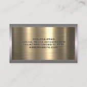 Goud metaal aluminium zilver geborsteld | Industri Visitekaartje (Achterkant)