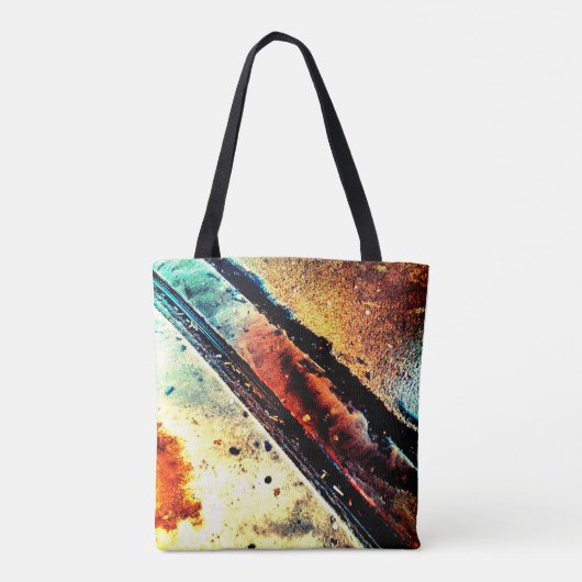 Goud metaal Bus Curb Impressie Tote Bag (Achterkant)