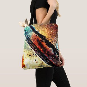 Goud metaal Bus Curb Impressie Tote Bag