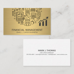 Goud Metaal   Financiële pictogrammen Visitekaartje