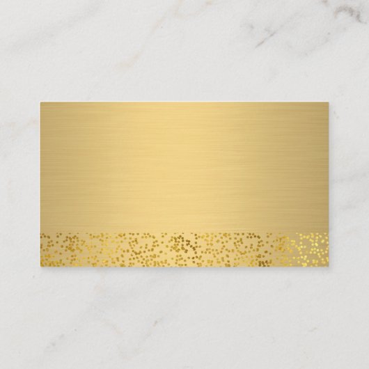 Goud Metaal Geborsteld | Goud Folie Vlok Patroon Visitekaartje (Achterkant)