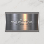 Goud metaal geborsteld | Luxe Logo vastgoed Visitekaartje (Achterkant)