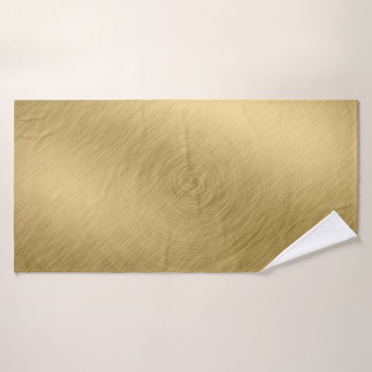 Goud metaal geborsteld ondergrond of textureabstra badhanddoek (Badhanddoek)