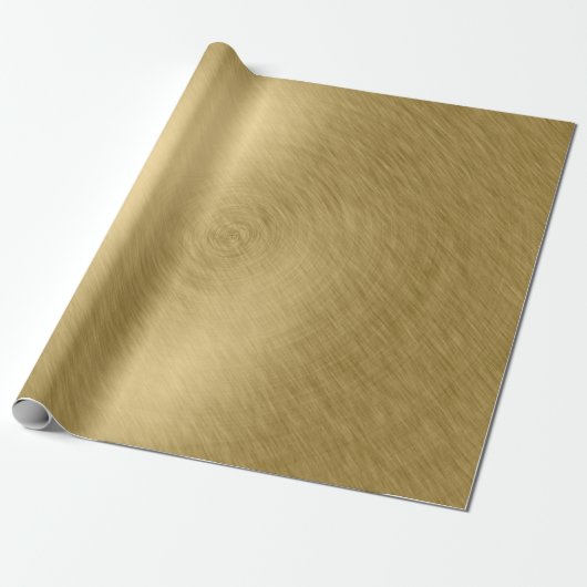 Goud metaal geborsteld ondergrond of textureabstra cadeaupapier (Uitgerold)