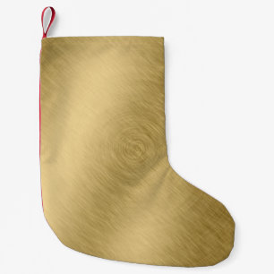 Goud metaal geborsteld ondergrond of textureabstra kleine kerstsok