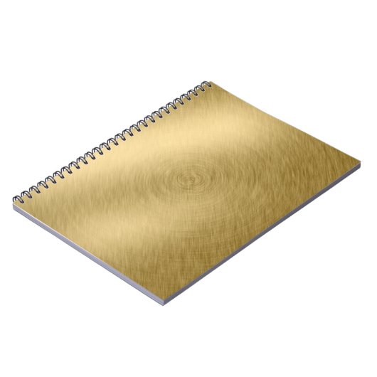 Goud metaal geborsteld ondergrond of textureabstra notitieboek (Linkerzijde)