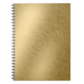 Goud metaal geborsteld ondergrond of textureabstra notitieboek (Voorkant)