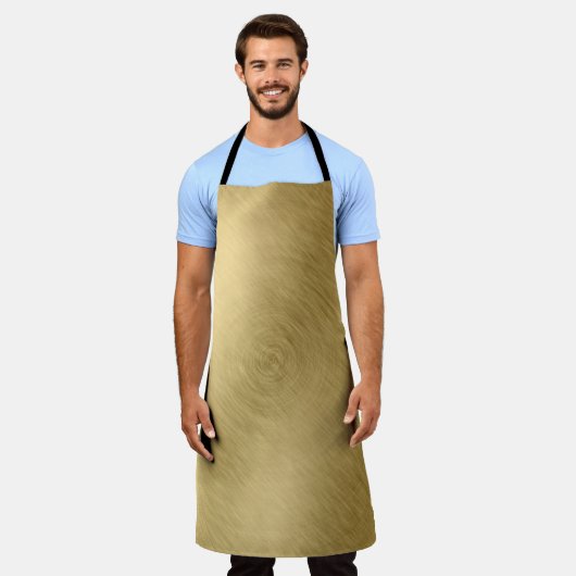 Goud metaal geborsteld ondergrond of textureabstra schort (Gedragen)