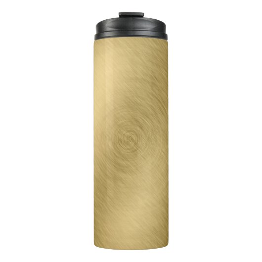 Goud metaal geborsteld ondergrond of textureabstra thermosbeker (Voorkant)