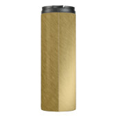 Goud metaal geborsteld ondergrond of textureabstra thermosbeker (Achterkant)