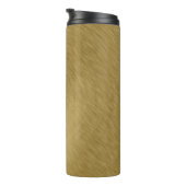 Goud metaal geborsteld ondergrond of textureabstra thermosbeker (Geroteerd rechts)
