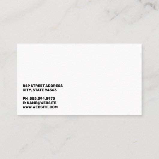 Goud Metaal | Gestileerd Auto Logo Visitekaartje (Achterkant)