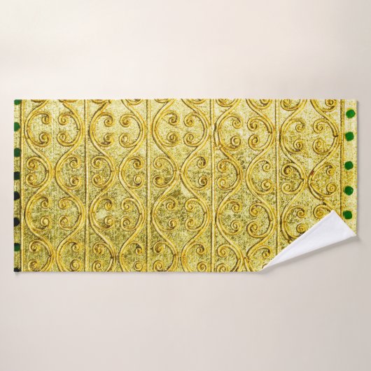 Goud metaal naadloos patroon  badhanddoek (Badhanddoek)