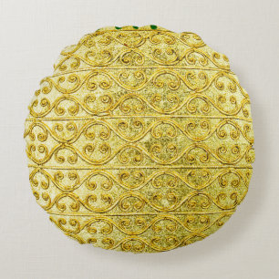 Goud metaal naadloos patroon rond kussen