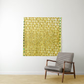 Goud metaal naadloos patroon wandkleed (In Situ (horizontaal))