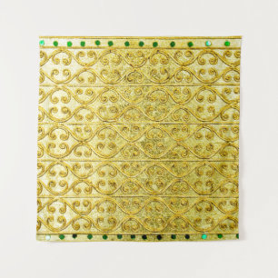 Goud metaal naadloos patroon wandkleed